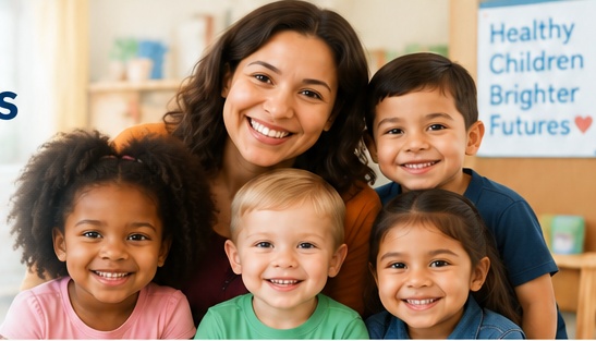 Child care provider with children
